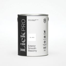 LickPro 5Ltr Smooth White RAL 9010 Masonry Paint