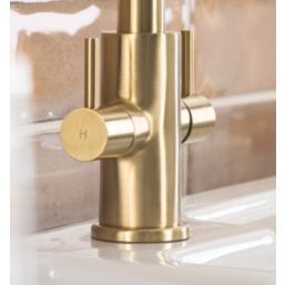 Streame by Abode Marido Swan Dual Lever Mono Mixer Brushed Brass