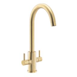 Streame by Abode Marido Swan Dual Lever Mono Mixer Brushed Brass