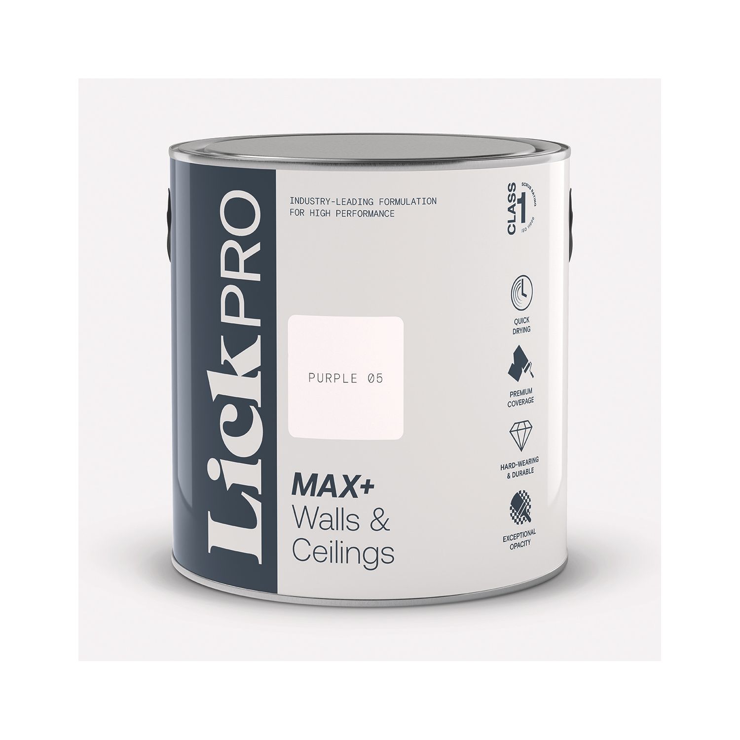LickPro Max+ 2.5Ltr Purple 05 Matt Emulsion Paint (675JY)