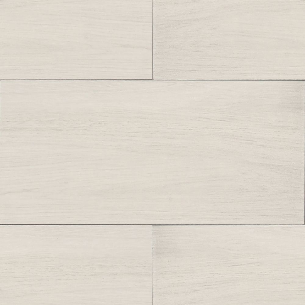 Marquis Sherwood White Porcelain Tile 900mm x 150mm 8 Pack - Screwfix