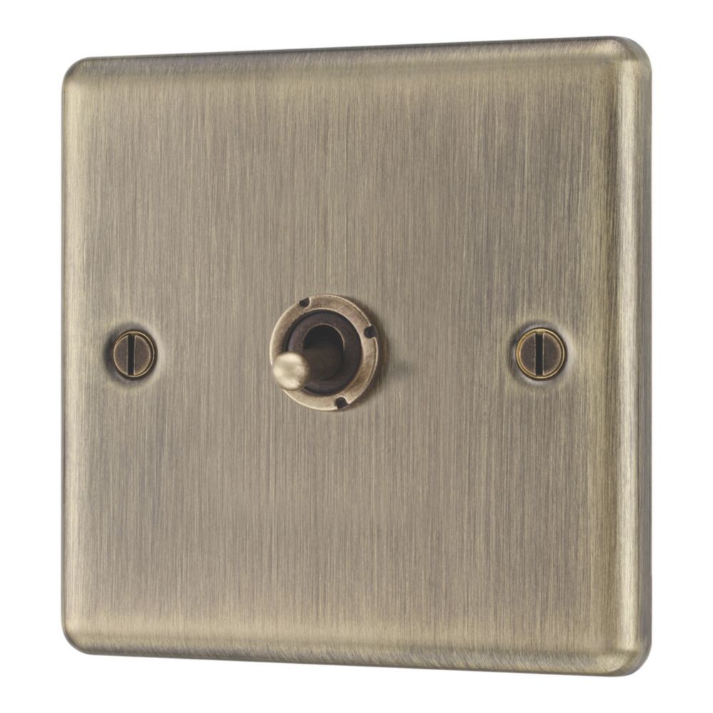 LAP 20A 16AX 1-Gang 2-Way Switch Antique Brass with Colour-Matched ...