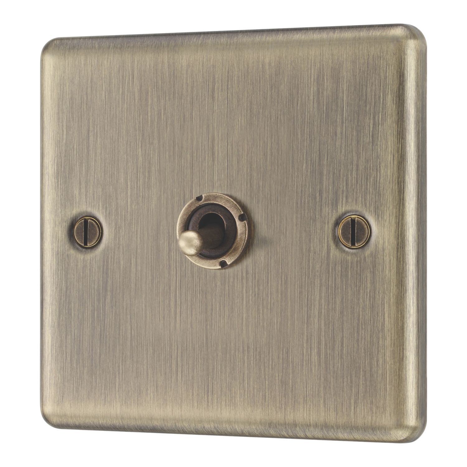 LAP 20A 16AX 1-Gang 2-Way Switch Antique Brass with Colour-Matched Inserts (675PN)