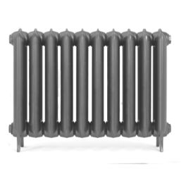 Terma Plain 2-Column Cast Iron Radiator 620mm x 852mm Raw Metal 3495BTU