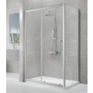 Triton Neo Eight Framed Rectangular Sliding Door Shower Enclosure  Chrome  1000mm x 760mm x 1900mm