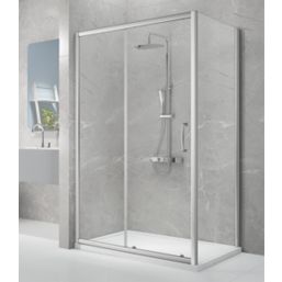 Triton Neo Eight Framed Rectangular Sliding Door Shower Enclosure  Chrome  1000mm x 760mm x 1900mm