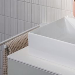 Hansgrohe AddStoris Twin-Handle Towel Holder Matt White 80mm x 445mm x 32mm