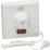 Knightsbridge  45A 1-Way Pull Cord Switch White with Neon