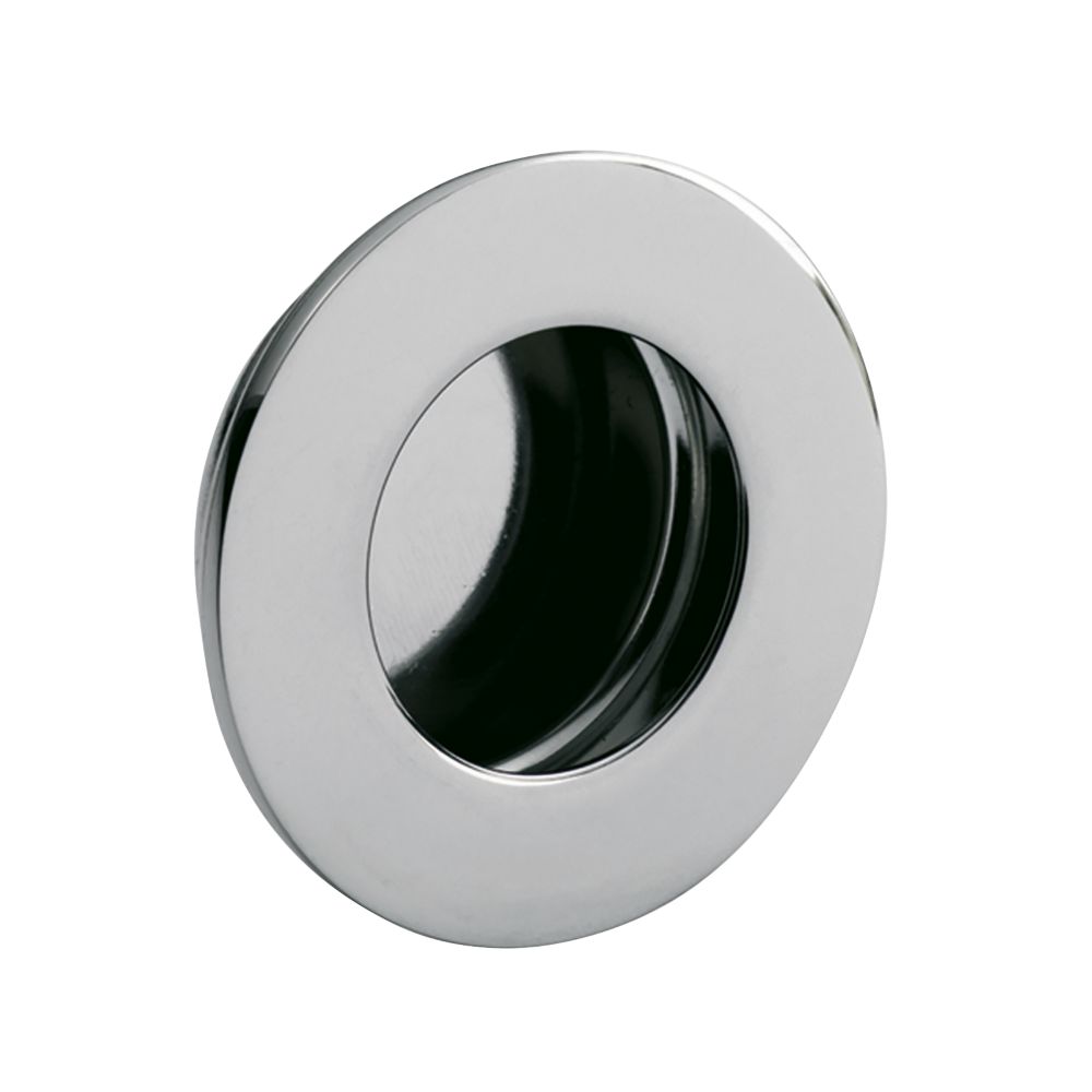 Eurospec Circular Flush Pull Handle 48mm Polished Stainless Steel