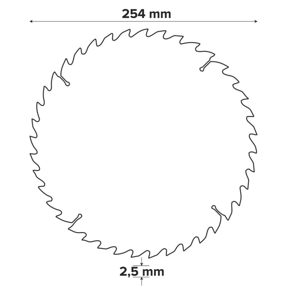 Irwin Kreissägeblatt 315 Mm – 40 Zähne, 30 Mm Bohrung, ATB-Schliff Für Holz