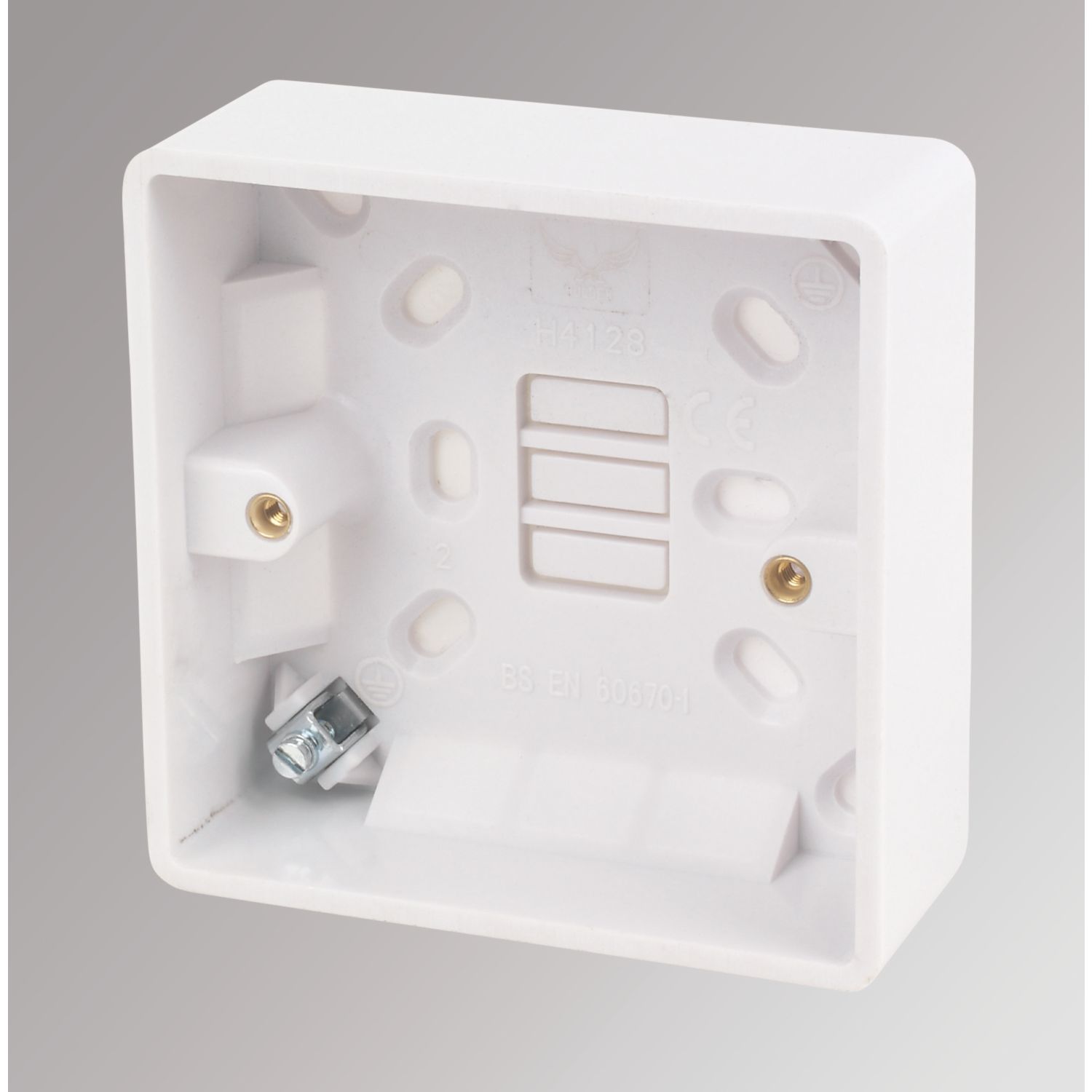 LAP 1-Gang Surface Pattress Back Box 28mm (67646)