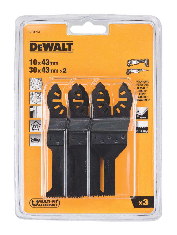 DeWalt DT20713 QZ Multi Material Cutting Blade Set 3 Pcs