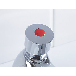 Bristan Timed Flow Self-Closing Bathroom Basin Pillar Tap Chrome