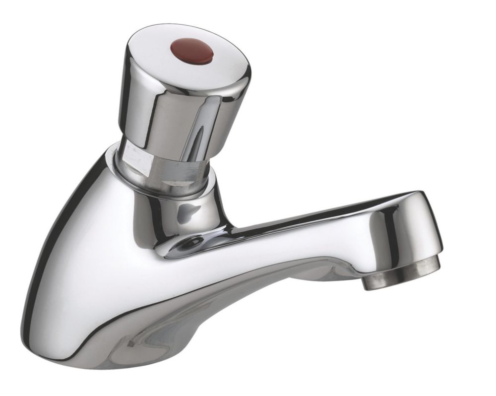 Bristan Timed Flow SelfClosing Bathroom Basin Pillar Tap Chrome Screwfix