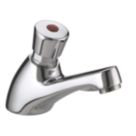 Bristan Timed Flow Chrome 104mm Self-Closing Mono Basin Pillar Tap