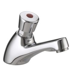 Bristan Timed Flow Chrome 104mm Self-Closing Mono Basin Pillar Tap