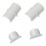 D-Line Plastic White Connector & End Cap Pack 4 Pcs