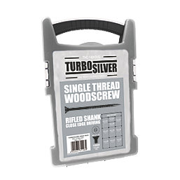 Turbo Silver  PZ Double-Countersunk Woodscrews Grab Pack 1000 Pcs