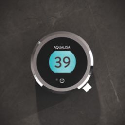 Aqualisa Optic Q HP/Combi Rear-Fed Chrome Thermostatic Dual Outlet Smart Shower with Wall-Fixed Head