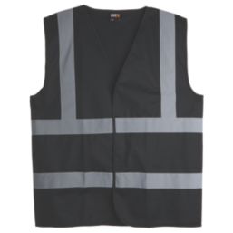 Pro RTX High Visibilty  Waistcoat Black Small 36" Chest