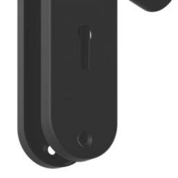 Cooke & Lewis Bude Lever on Backplate Lockable Handle Pair Matt Black