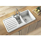 ETAL Comite 1.5 Bowl Composite Kitchen Sink White Reversible 1000 x 500mm