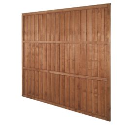 Forest Vertical Board Closeboard  Fence Panels Golden Brown 6' x 6' Pack of 5