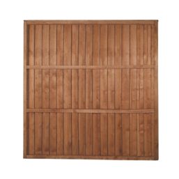 Forest Vertical Board Closeboard  Fence Panels Golden Brown 6' x 6' Pack of 5