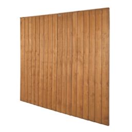 Forest Vertical Board Closeboard  Fence Panels Golden Brown 6' x 6' Pack of 5