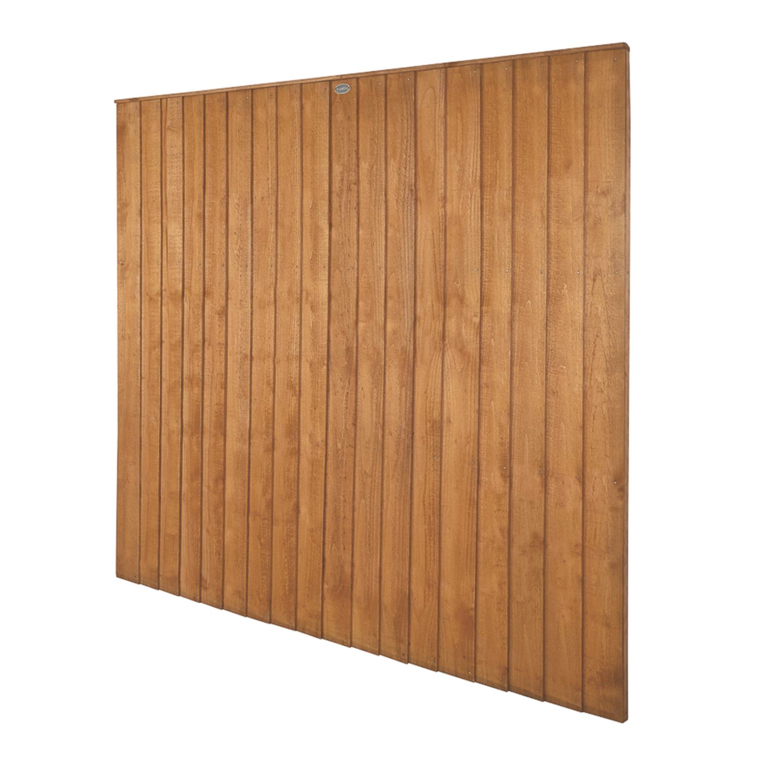 Forest Vertical Board Closeboard Fence Panels Golden Brown 6' x 6' Pack of 5 (676FL)