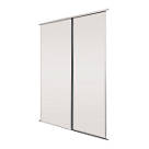 Spacepro Classic 2-Door Sliding Wardrobe Door Kit Cashmere Frame Cashmere Panel 1185mm x 2260mm