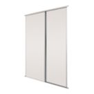 Spacepro Classic 2-Door Sliding Wardrobe Door Kit Cashmere Frame Cashmere Panel 1185mm x 2260mm