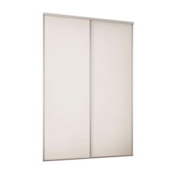 Spacepro Classic 2-Door Sliding Wardrobe Door Kit Cashmere Frame Cashmere Panel 1185mm x 2260mm