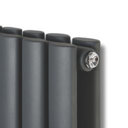 Ximax Fortuna Duplex 1200mm x 410mm 2925BTU Anthracite Vertical Designer Radiator