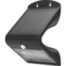 Luceco  Outdoor LED Solar-Powered Wall Light With PIR Sensor Black 400lm