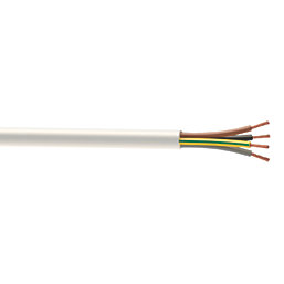 Time 3184Y White 4-Core 1mm² Flexible Cable 25m Drum