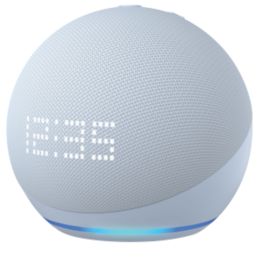 Amazon Echo Dot with Clock (5th Generation) Smart Assistant Cloud Blue