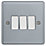 British General  10AX 3-Gang 2-Way Metal Clad Triple Light Switch with White Inserts
