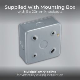 British General  10AX 3-Gang 2-Way Metal Clad Triple Light Switch with White Inserts