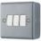 British General  10AX 3-Gang 2-Way Metal Clad Triple Light Switch with White Inserts