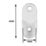 Essentials Oval Rail End Sockets White 30mm 2 Pack