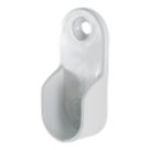 Essentials Oval Rail End Sockets White 30mm 2 Pack