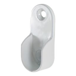Essentials Oval Rail End Sockets White 30mm 2 Pack