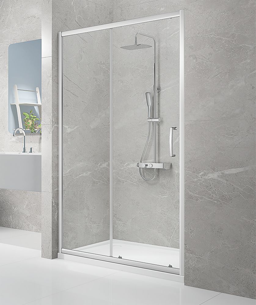 Triton Neo Eight Framed Rectangular Sliding Shower Door Chrome  1000mm x 1900mm