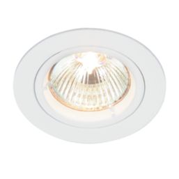 Saxby Cast Fixed  Recessed Downlight Gloss White