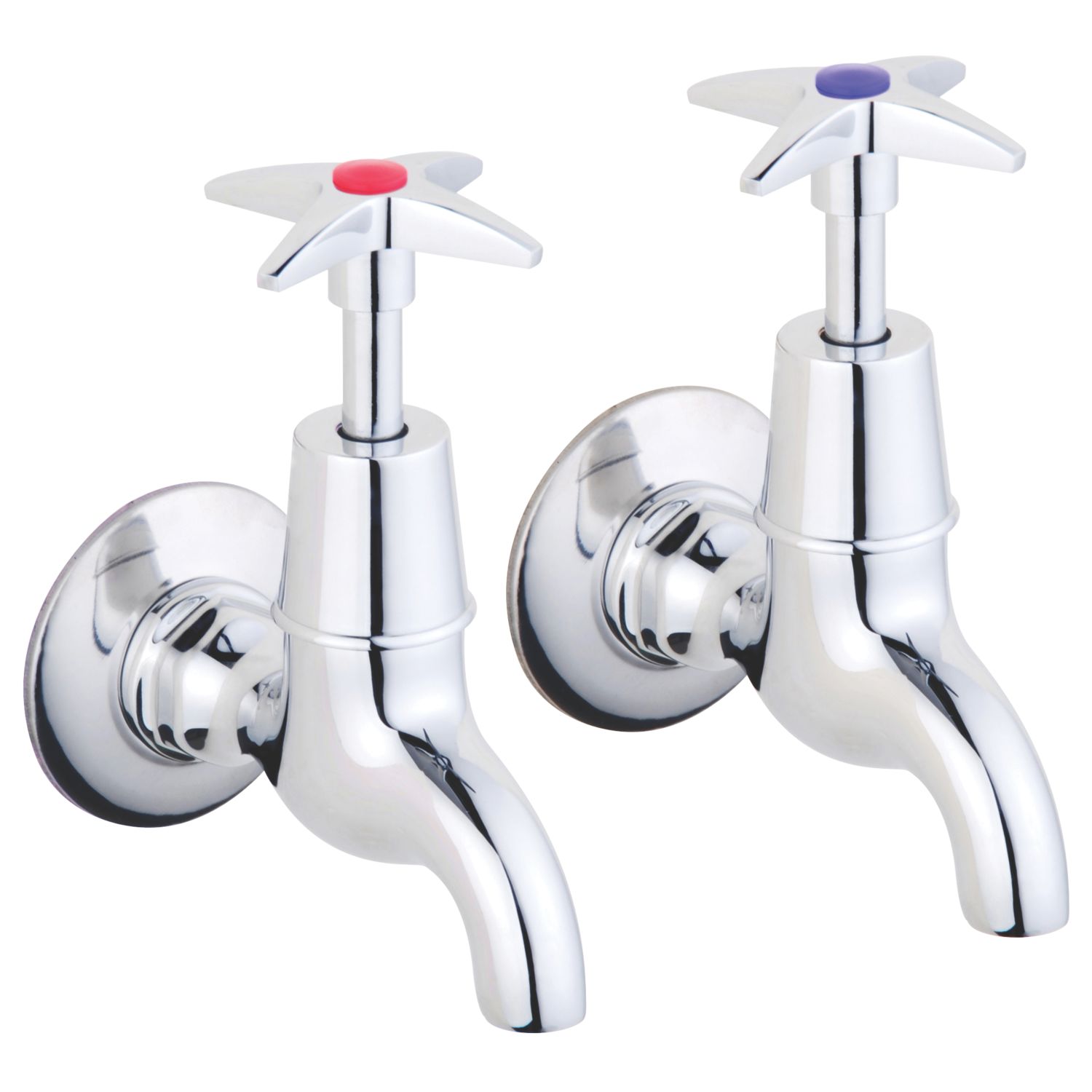 Essentials Bib Cross Head Taps Chrome 1 Pair (6770T)