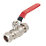 Compression Reduced Bore 15mm Lever Ball Valve with Red Handle