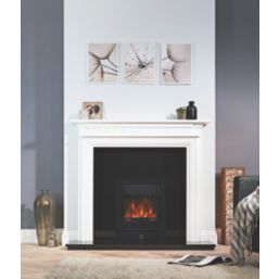 Focal Point Soho Black Switch Control Freestanding, Semi-Recessed or Fully Inset Electric Fire 485mm x 153mm x 596mm