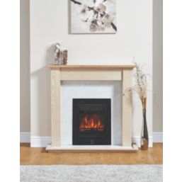 Focal Point Soho Black Switch Control Freestanding, Semi-Recessed or Fully Inset Electric Fire 485mm x 153mm x 596mm