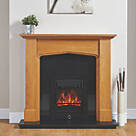Focal Point Soho Black Switch Control Freestanding, Semi-Recessed or Fully Inset Electric Fire 485mm x 153mm x 596mm